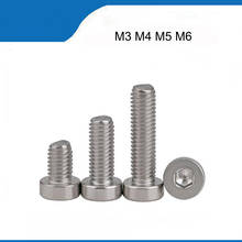 M3 M4 M5 M6 304 A2-70 Stainless Steel Din7984 Hex Hexagon Socket Thin Low Short Profile Head Allen Cap Screw Bolt L=4-40mm 2024 - buy cheap