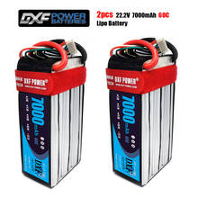 Bateria dxf 6s lipo, 22.2v, 7000mah, 60c max120c para avião rc, helicóptero, quadrotor akku, carro, barco, caminhão, drone 2024 - compre barato
