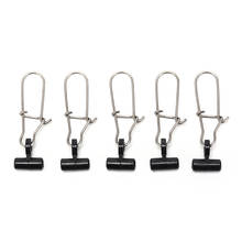 20 Pcs Fishing Sinker Slip Clips Black Plastic Head Swivel With Nice Fishing Snap 2024 - buy cheap