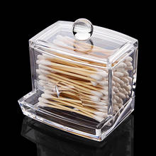 Clear Acrylic Cotton Swabs Sticks Box Holder Cosmetic Storage Box Cotton Pads Container Makeup Organizer Home Multifunction 2024 - buy cheap