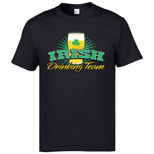Camiseta de algodón para hombres, prenda de vestir, divertida, con cuello redondo, regalo del equipo irlandés 2024 - compra barato