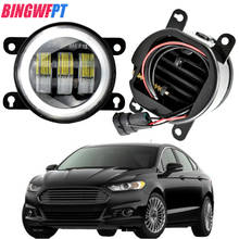 2PCS Car Accessories H11 LED Lamp Fog Light Angel Eye DRL Daytime Running Light 12V For Ford Mondeo Fusion 2013 2014 2015 2016 2024 - buy cheap