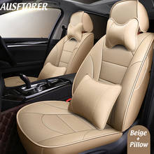 AUSFTORER Custom Cowhide Seat Covers for Volkswagen (VW) Touareg 2011 2012 Accessories Automobiles Seat Cover for Car Protectors 2024 - buy cheap