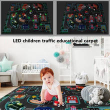LED Children Educational Kids Rug Traffic Urban Road Carpet Baby Play Mat Crawling Pad Infant Non-slip Mats Light in the Dark 2024 - buy cheap