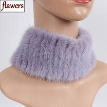 Winter Girls Fashion Real Mink Fur Headband Natural Warm Mink Fur Scarf Women Luxury Knitted Elasticity Genuine Mink Fur Scarves 2024 - buy cheap