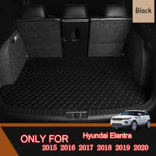 Leather Car Trunk Mat For Hyundai Avante Elantra AD 2015 2016 2017 2018 2019 2020 Trunk Boot Mat Liner Pad Elantra Cargo Liner 2024 - buy cheap