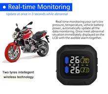 Tpms-sistema de supervisión de presión de neumáticos para motocicleta, alarma automática, 2 sensores externos, herramientas de Moto 2024 - compra barato