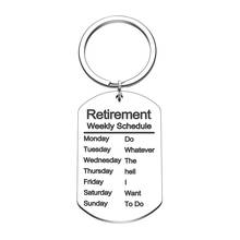 Retirement Gifts Keychain for Men Women Coworker Retiree Calendar Gag Gifts Leaving Gifts for Dad Mom Nurses Teacher Keyring 2024 - buy cheap