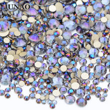 JUNAO SS6 8 10 12 16 20 смешанные размеры фиолетовый цвет призрака стеклянные стразы для ногтей камень плоская задняя сторона Кристалл страз украшение для ногтей 2024 - купить недорого