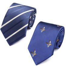Linbaiway-corbatas de lunares para hombre, corbata informal a rayas, corbata de poliéster, corbatas delgadas de negocios para boda 2024 - compra barato