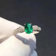 High Quality Natural Emerald Gemstone Ring for Women Real 925 Sterling Silver Charm Fine Jewelry 2024 - buy cheap