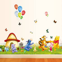 Pegatinas de pared de dibujos animados de Winnie the Pooh, Tigger, Animal Friends, para habitación de niños, guardería, aula, calcomanías decorativas 2024 - compra barato