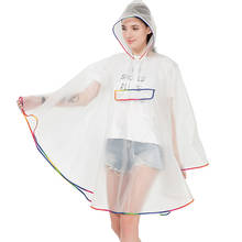 New Fashion High Quality Rain Cap Waterproof Reusable Plastic EVA Women Rain Cape Raincoat Men Hooded Poncho For Hiking Riding 2024 - buy cheap