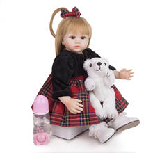 Boneca bebê reborn de silicone, 45cm, princesa, pessoa vida, brinquedo para meninas, presente de aniversário 2024 - compre barato