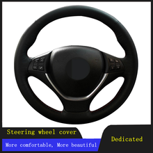 Car Steering Wheel Cover Braid Wearable Genuine Leather For BMW E70 X5 2006-2013 E71 X6 2008 2009 2010 2011 2012 2013 2014 2024 - buy cheap