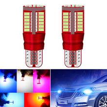 2x T10  W5W 57SMD 3014 168 192 Car lamp LED Canbus No Error Car Marker Light Parking Lamp Motor Wedge Bulb White Orange Red Blue 2024 - buy cheap