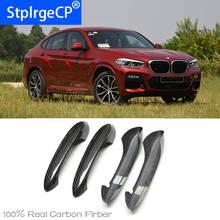 Capa de proteção para maçaneta de porta, de fibra de carbono, alta qualidade, para bmw x4, x4m, g02, m40d, xadolescente, 2019 e 2020 2024 - compre barato