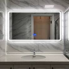 60x80 см 70x90 см умное Bluetooth прямоугольное зеркало для ванной комнаты Высокое качество Три цвета светодиодный туалетный светильник 2024 - купить недорого