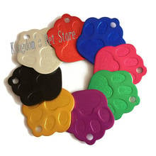 Free Shipping 35*33mm Aluminum Paw Print Pet Tags ,Assorted Colors Pet Id Tags,Dog Tag,Pendant For Animal 2024 - buy cheap