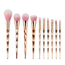 MAANGE 10Pcs Diamond Makeup Brushes Set Powder Foundation Eye Shadow Blush Blending Cosmetics Beauty Make Up Brush Tool Kits 2024 - buy cheap