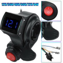 With Power Switch Universal Accessories Key Knock 12V-72V Scooter LED Display Thumb Throttle Digital Grips For Electric Bike 2024 - buy cheap