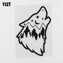 YJZT 10.6CMX14.6CM High Quality Howling Wolf Decal Vinyl Car Sticker Black/Silver 8A-0154 2024 - buy cheap