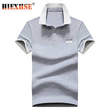 Высококачественная Однотонная рубашка-поло с 3D вышивкой, повседневные рубашки поло, мужская рубашка-поло с коротким рукавом, Новое поступление 2020 года, polosshirt 2024 - купить недорого