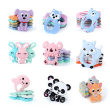 Keep&Grow 10pcs Silicone Teether Animals Koala Bear Dog Baby Teethers DIY Pacifier Clips Beads Teething Toys Baby Products 2024 - buy cheap