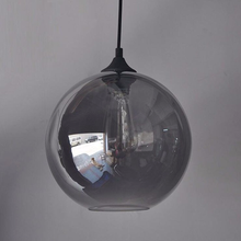 Lámpara colgante de bola de cristal de estilo americano, luces colgantes de cristal de humo, luces de diseño Retro para restaurante y Bar 2024 - compra barato