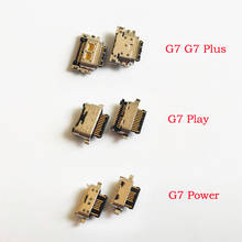 20 шт./лот USB зарядный порт док-разъем для Motorola Moto G6 Plus G7 Plus Play Power 2024 - купить недорого