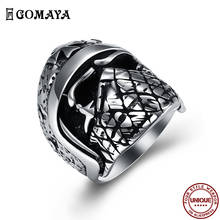 GOMAYA Men Ring Stainless Steel Creative Human Face Personality Ring Punk Fashion Jewelry New Hot Sale Send Friends Cool Gifts 2024 - buy cheap