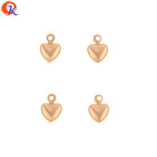 Cordial Design 100Pcs 6*8MM Jewelry Accessories/Hand Made/Charms/Heart Shape/Genuine Gold Plating/DIY Pendant/Earring Findings 2024 - buy cheap