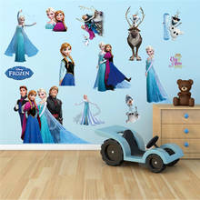 Lovely kids DIY Elsa sticker frozen Puzzle Children's room decoration kindergarten stickers cartoon pegatinas autocollant enfant 2024 - buy cheap