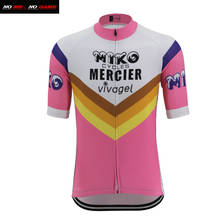 Summer Pink Retro Cycling Jersey Men Road Bicycle Clothing Bike Wear Clothes Short Sleece Maillot Ropa Ciclismo Hombre 2022 - buy cheap