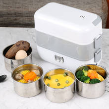 Multifunction Electric Lunch Box Double Stainless Steel Liner Insulation Portable Steam Heat Electric Rice Cooker Office 2024 - buy cheap