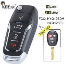 KEYECU 314MHz H Chip FCC:HYQ12BDM HYQ12BEL Upgraded Flip Folding 3+1 4 Button Remote Key Fob TOY43 for Toyota Camry RAV4 CorollA 2024 - buy cheap