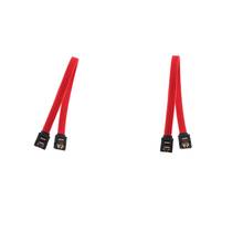 Cable de datos SATA 3 6gbps de alta calidad, Cable de datos rojo Serial ATA HDD SSD, 25cm, 2 unidades 2024 - compra barato