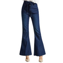 Flare Jeans Mujer Otoño Invierno alta cintura Jeans Mujer Pantalones elásticos Plus Femlae suelto vaquero pantalón Jean Retro pantalones de pierna ancha 2024 - compra barato