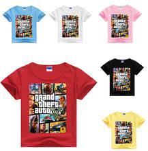 2-16Y Grand Theft Auto Game Children Street Fight Long with GTA 5 T Shirt Kids Summer Clothes Girls TShirt Baby Boys T-shirts 2024 - buy cheap