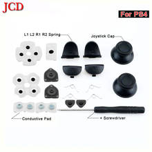 JCD для контроллера Sony PS4 L1 R1 L2 R2 триггерные кнопки аналоговая крышка палки + проводящая резиновая кнопка + отвертка запасные части 2024 - купить недорого