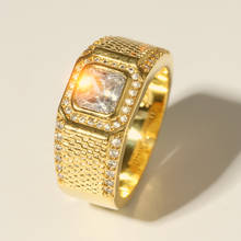 Мужское обручальное кольцо с австрийским кристаллом, 18 дюймов, 1,5 карата 2024 - купить недорого
