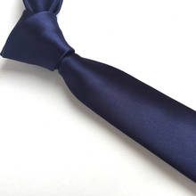 Navy Blue Color Men's Tie High Quality Jacquard Woven Necktie 2024 - buy cheap