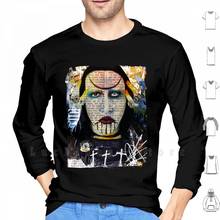 Sudaderas de manga larga con capucha de Marilyn Manson, Heavy Metal Shock Rock Rocker Glam Bible revelaciones 2024 - compra barato