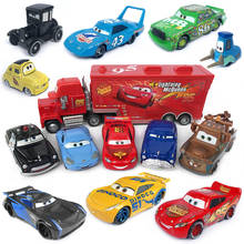 Carrinhos em miniatura inspirados em carros, da disney pixar, "personagens, tais como relâmpago mcqueen, mack, 1:55, brinquedo para meninos, presente de aniversário para crianças 2024 - compre barato