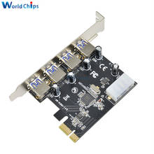 Tarjeta de expansión PCI-E de 4 puertos USB 3,0, concentrador de puertos USB 3,0, adaptador de velocidad PCI Express de 5Gbps, tarjeta controladora para escritorio 2024 - compra barato