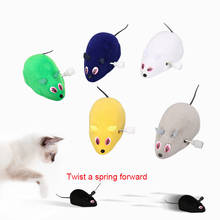 Cute Cat Toys Plush Fur Toy Clockwork Shake Movement Mouse Pet Kitten Funny Rat Safety Plush Little Mouse Interactive Toy Gift 2024 - buy cheap