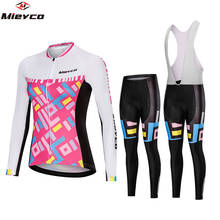 Mieyco-Mono de ciclismo para mujer, conjunto de Jersey y pantalones de babero de Gel para bicicleta de montaña, 2020 2024 - compra barato