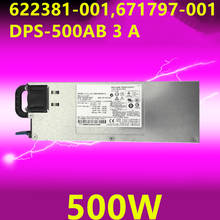 Почти новый блок питания для HP DL160 G8 Gen8 500 Вт, импульсный источник питания 622381-101 HSTNS-PD27 671797-001 DPS-500AB 3 A 2024 - купить недорого