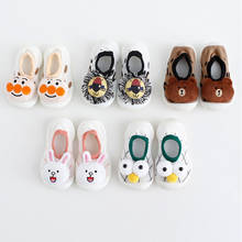 Calcetines de algodón antideslizantes con dibujos animados para bebé, niño y niña, zapatos de Primeros pasos 3D para recién nacidos, 1 par 2024 - compra barato