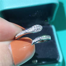 Элегантный Змея лаборатории бриллиант обручальное кольцо 925 стерлингового серебра обручальные кольца для женщин, свадебные украшения, подарок 2024 - купить недорого